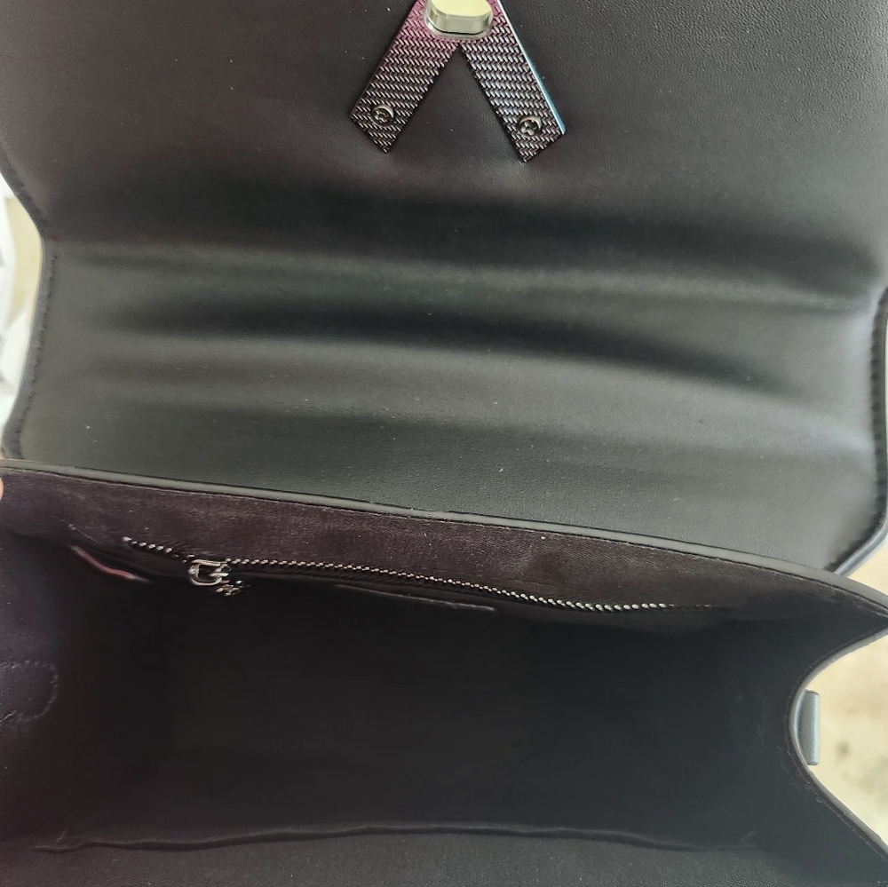 Valentino Orlandi studded black satchel with web crossbody strap. New with tags! - Picture 9 of 12